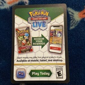 Assorted Pokémon trading card game live code cards (unused)